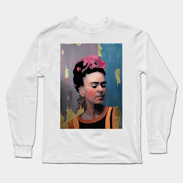 Frida Kahlo Long Sleeve T-Shirt by lilyvtattoos